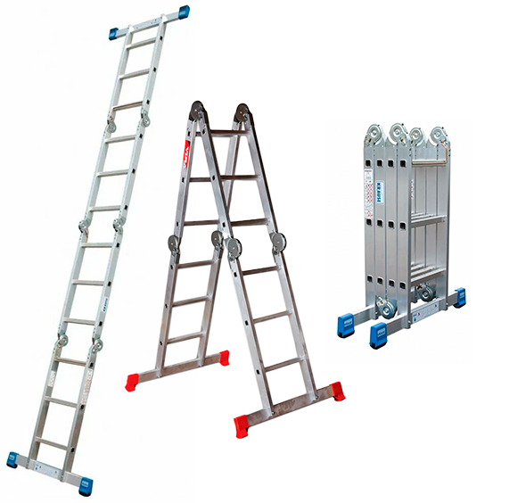 Лестница-трансформер 100 кг, 3.54 м, 4х3 ст. (сер. - 4033)
